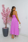 Vestido Feminino Midi Floral Green Blossom