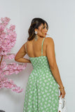 Vestido Feminino Midi Floral Green Blossom